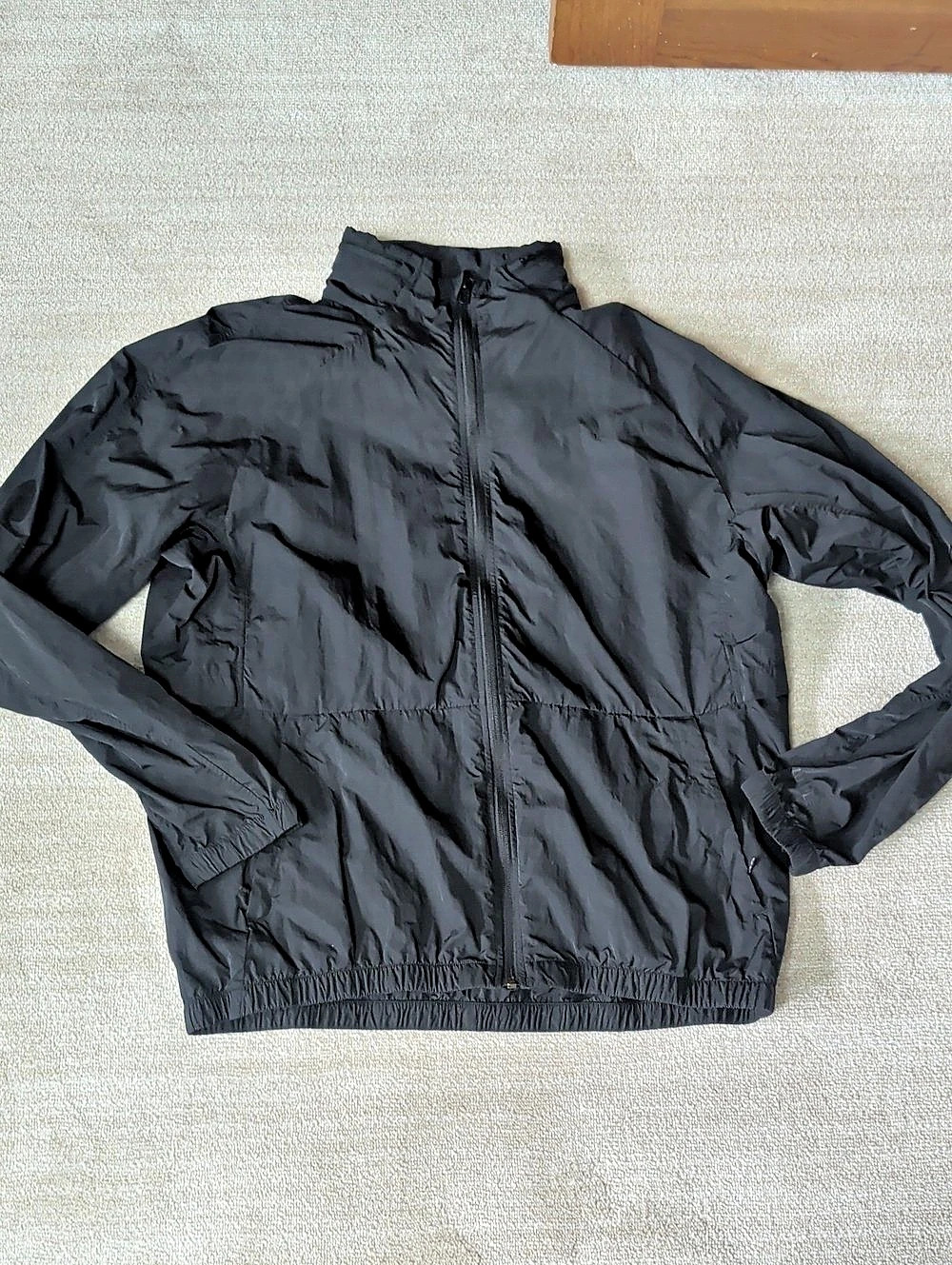 mens Lululemon Classic-Fit Ventilated Running/Rain Jacket Black